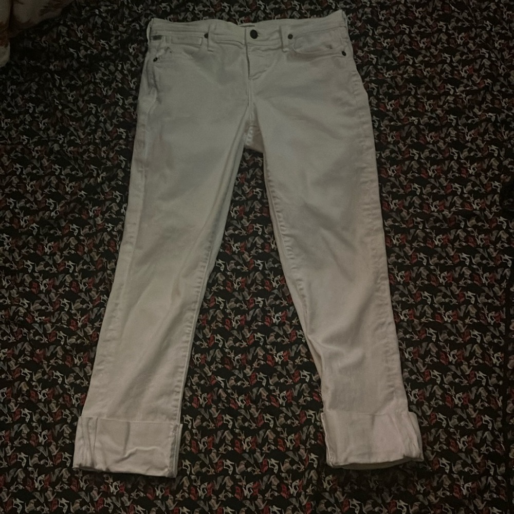 Citizens Of Humanity White Dani Cropped Straight Leg Jeans 26 Classic Preppy - Picture 1 of 11